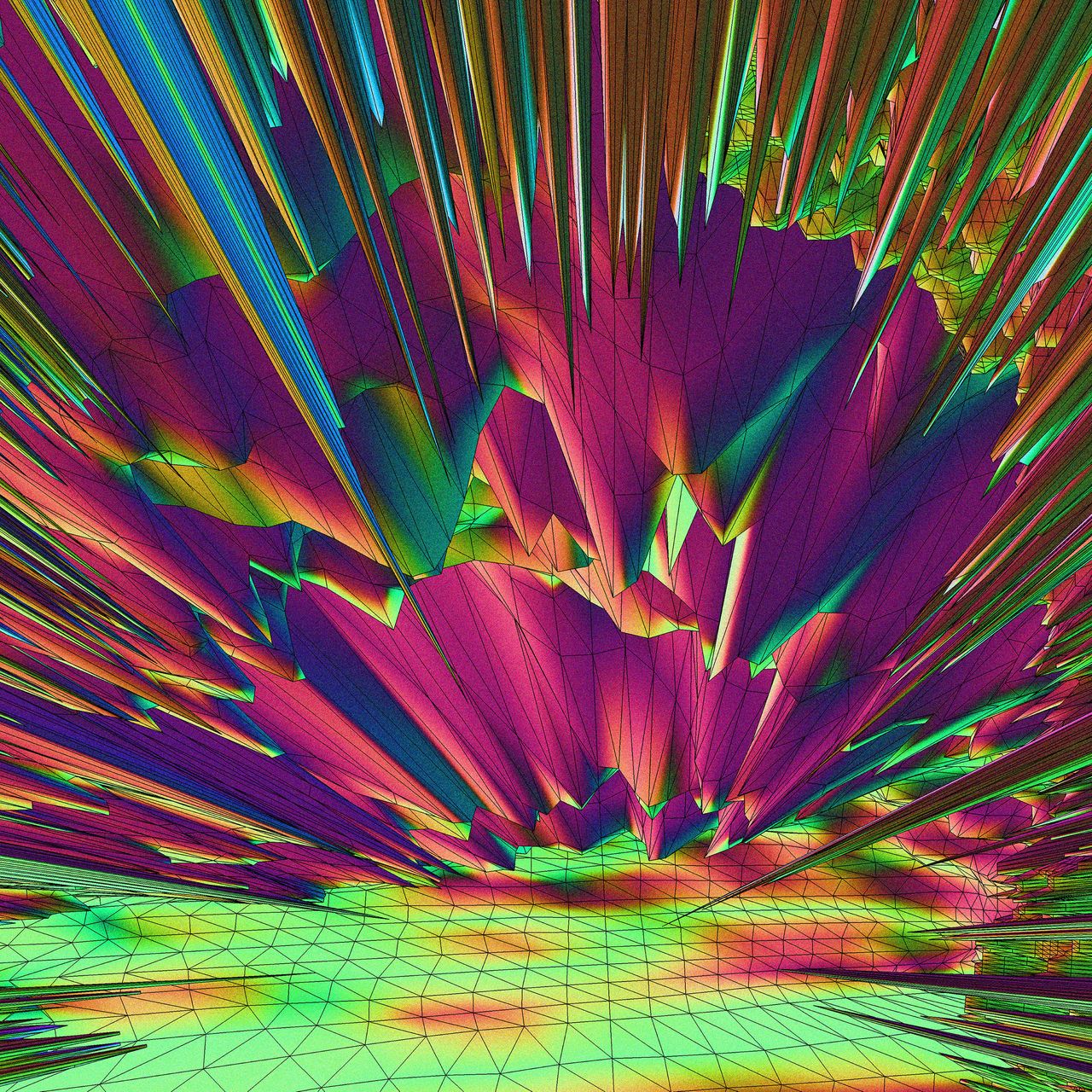 indek fwerks cover art by indek abstract colorful fractal mountains